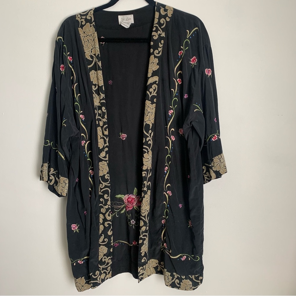 YI LIN 100%silk embroidered